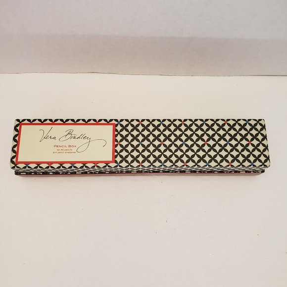 Vera Bradley Pencil Set Barcelona 8 Pencils 1 Sharpener - Picture 5 of 5